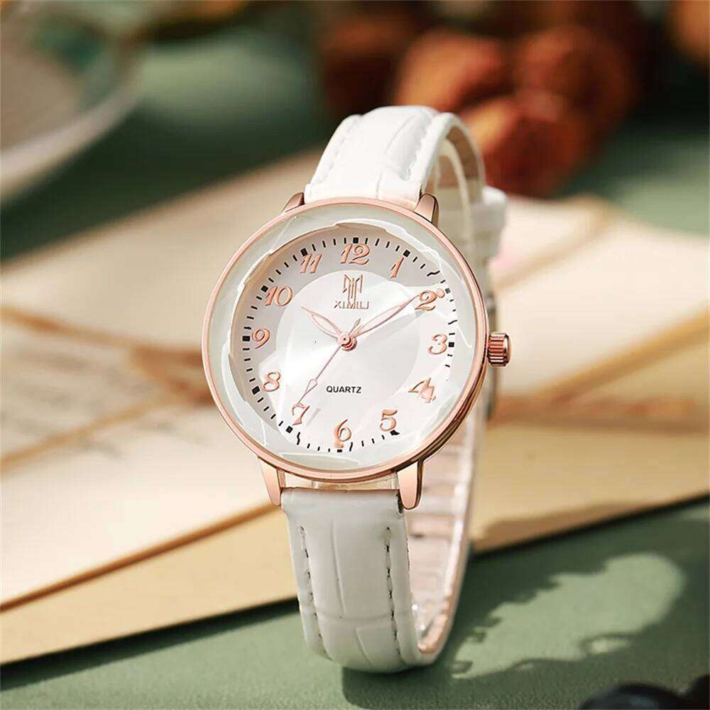 Fashion Green Women's Business 2025 Digital Quartz Watch Casual Leather Ladies Clock Gift Wristwatch
