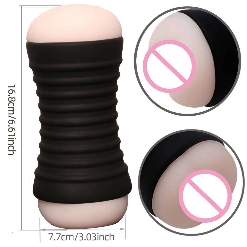 New Double Head Oral Pussy Vagina Adult toys Glans Training Male Masturbation Cup For Man Sex Toys Z260312