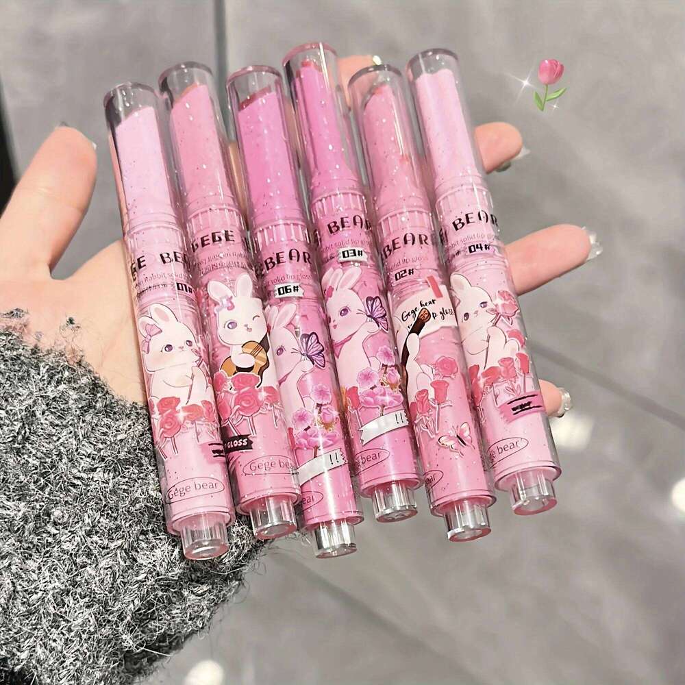 Garden Pink Solid Gloss, Moisturizing Nourishing Water-gloss Mirror Glass Tinted Lipstick, Dewy Gloss,Pink Lip Glaze W260311