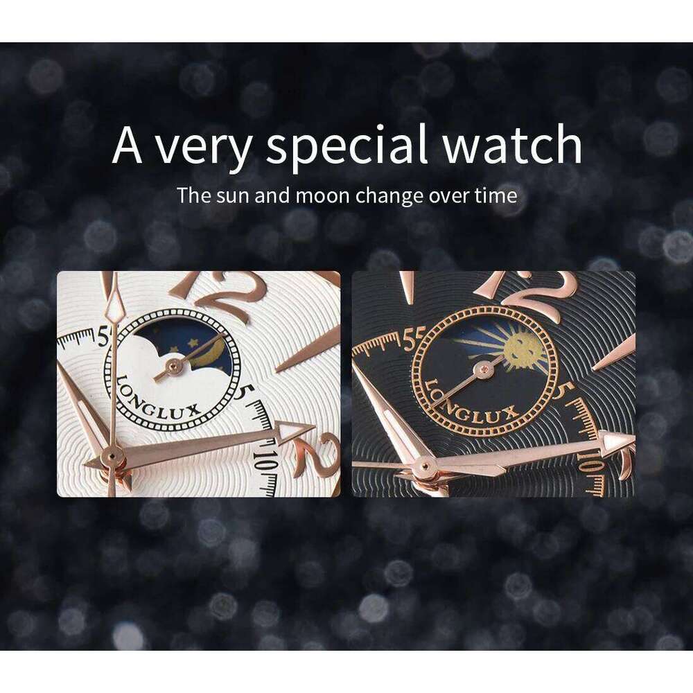 Men automatic mechanical moon tourbillon luxury watches leather waterproof skeleton wholesale gift watch