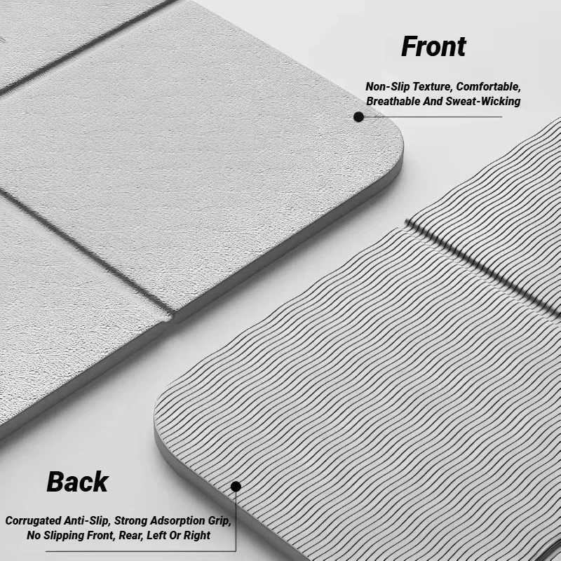 Foldable TPE Yoga Mat Eco Friendly Double Sided Non-slip Folding Travel Fitness Mat for Yoga Pilates Floor Workouts M260312