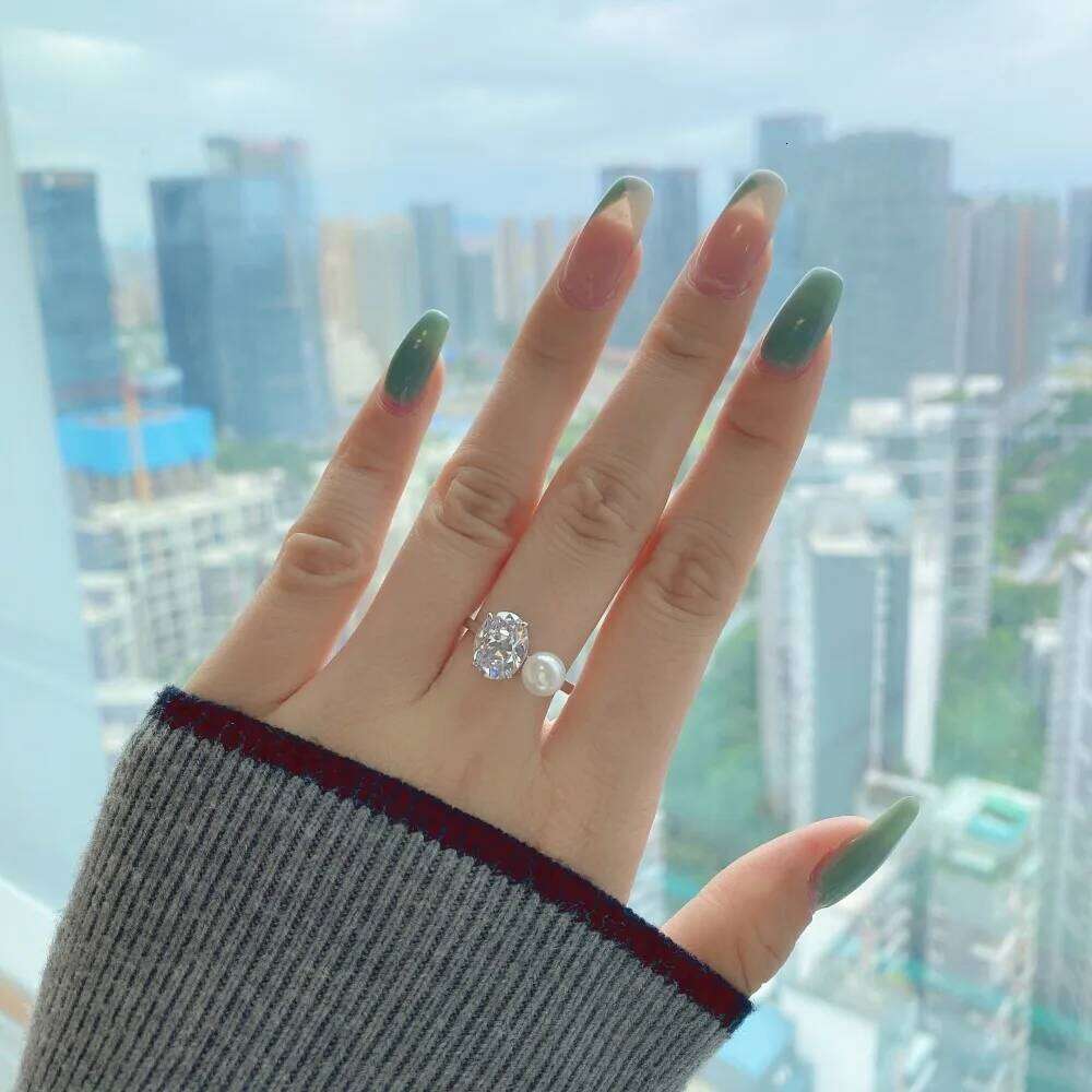 Design 5A Zirconia 925 Sterling Silver And Pearl Rings Designer Cz Stone Handmade Ring Supplier India Jewelry For Women H260312