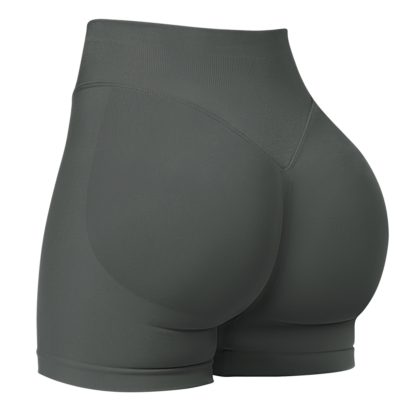 Active Pants Gym Shorts Women Fitness Sports Biker Shorts Ribbed Band Yoga Shorts Workout Scrunch Butt Seamless Leggings