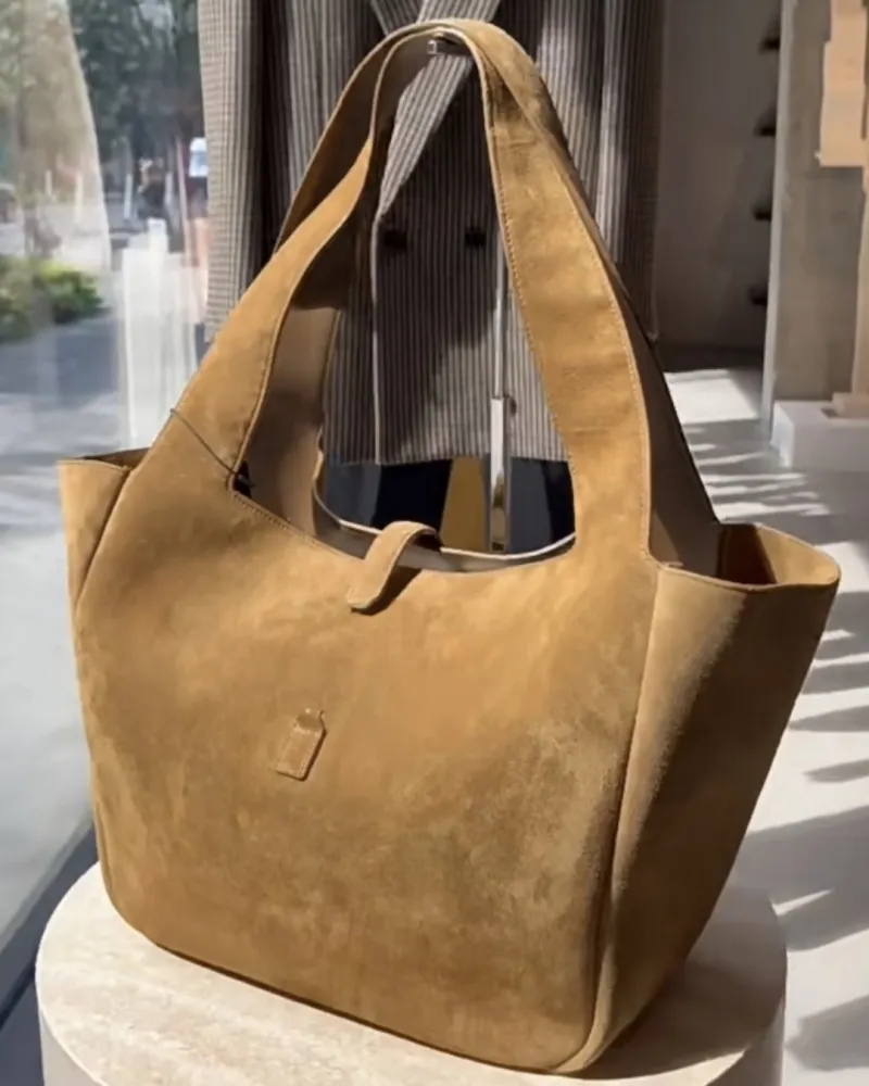 Suede Totes Designer Bag Luxury Mental Large Capacity Leather Handbag Fashion Classic Shopping Bag Letter Ladies Handbag