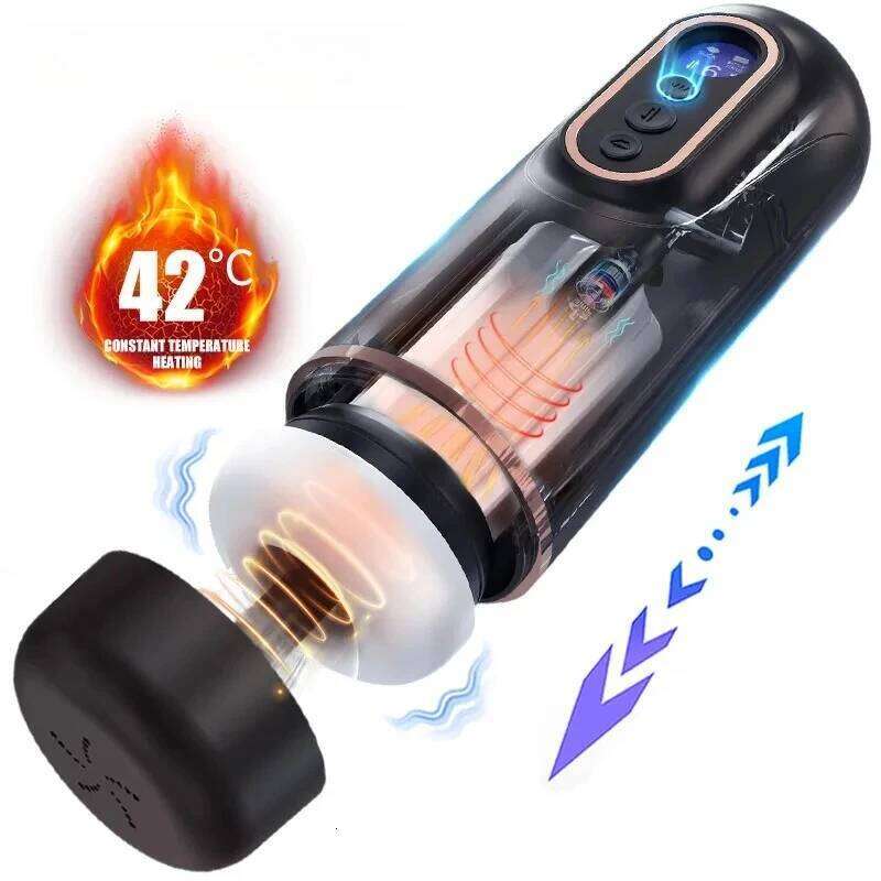 utomatic Male Masturbator with 9 Sucking Thrusting Rotating Modes Heating Stroker Blowiob Machine LCD Display Sex Toy for Menuto Z260312