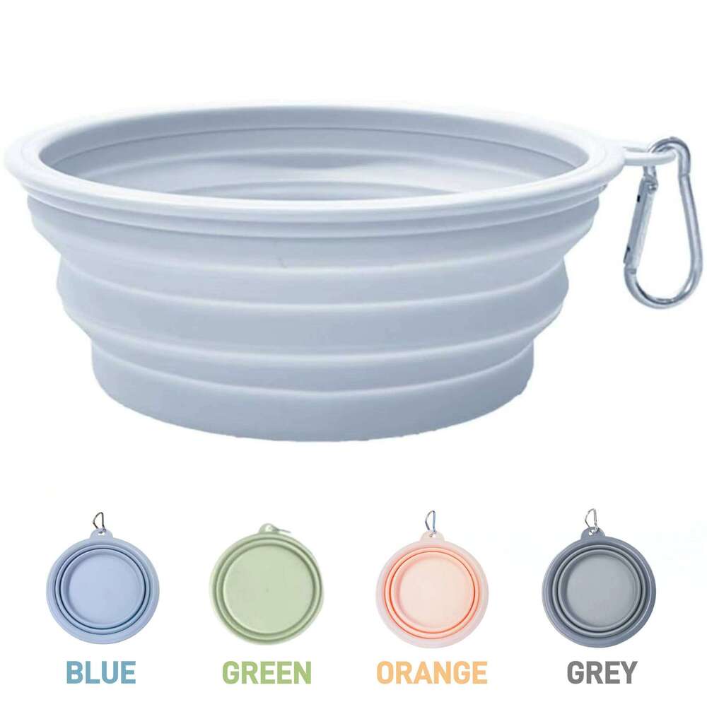 1 pc Collapsible 350ml, travel water with buckle, silicone portable food bowl suitable for cat and dog wa 26Y0312