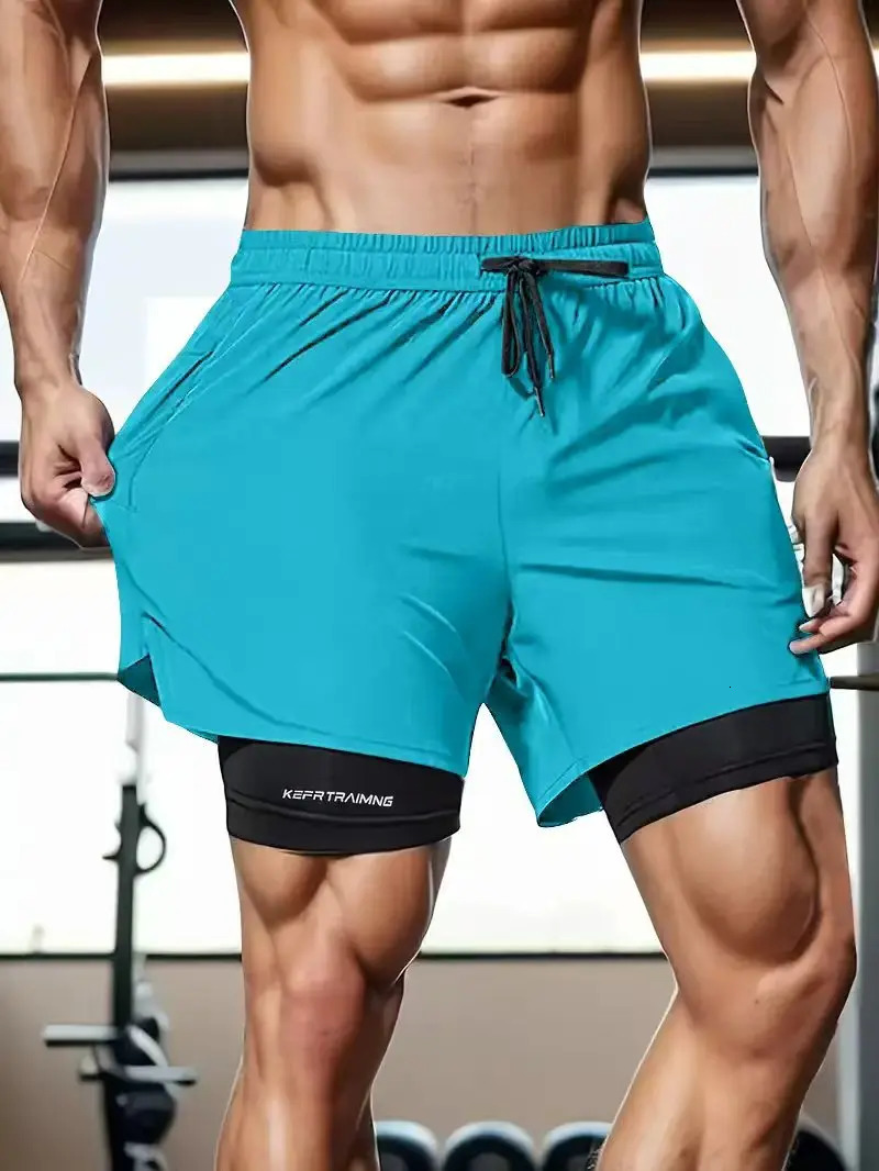 Summer High Quality Ice Silk Shorts For Sports Quick Drying Fitness Mens Three Piece Running Basketball 260228