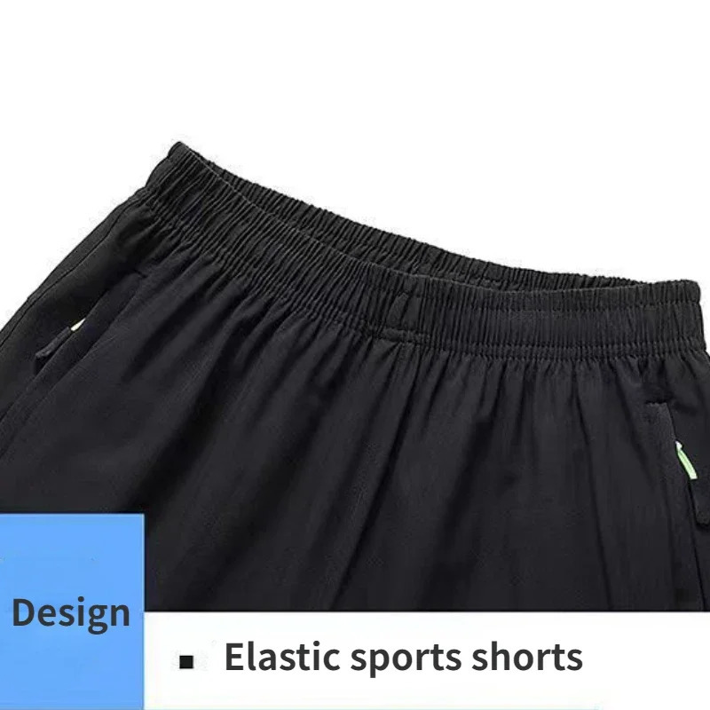 Ice Silk Beach Shorts Men Gym Casual Quick Dry Sweatpants Running Sports Short Pants Breathable Fitness Jogging 260228