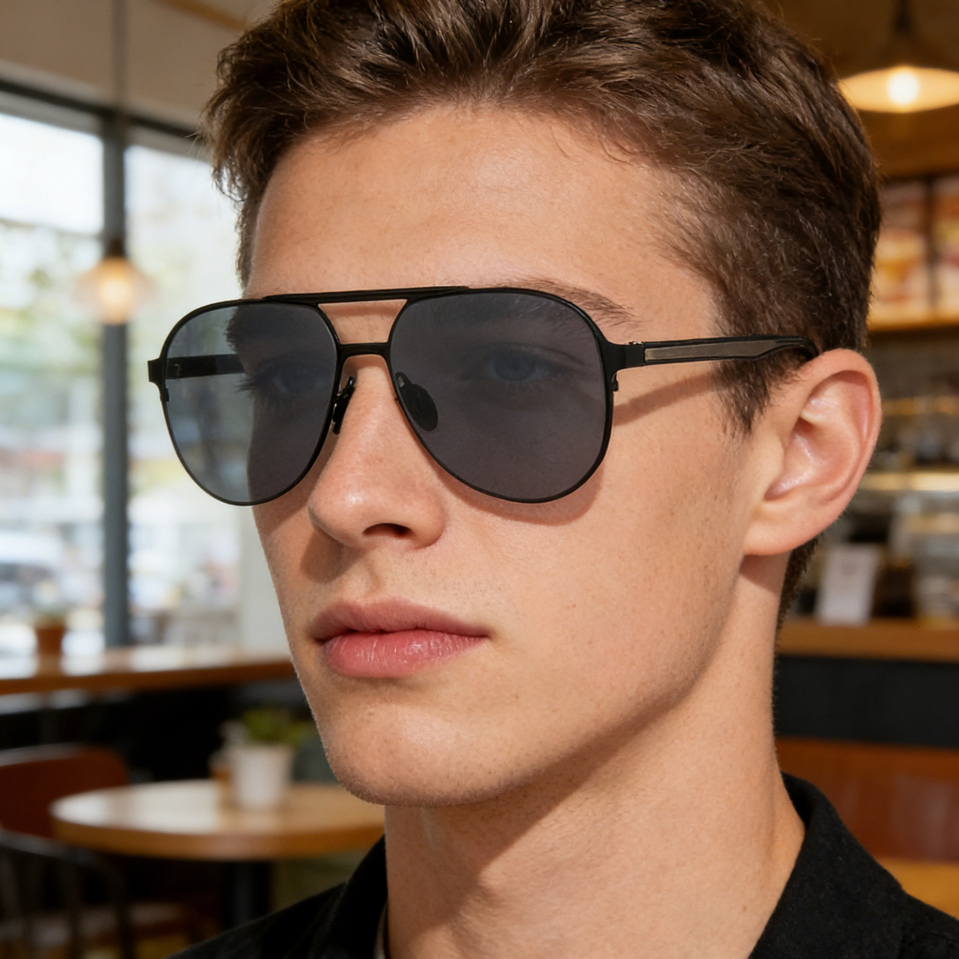 2026 New Fashion Toad-Shaped Large Frame Polarized Sunglasses for Men, Driving Sun Protection Glasses with a High-End Look