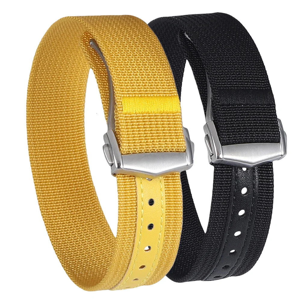 Folding Buckle Nylon Watch Band Canvas Watch Straps Bracelet Wristbelt 20mm 22mm Universal Sport Waterproof Watchband for 260304
