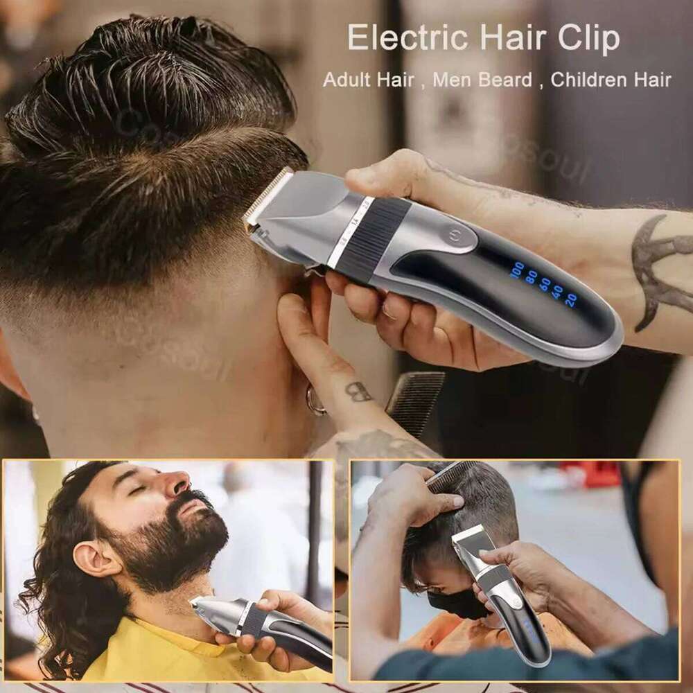 Clipper With Comb And 4 Caps,Haircut Blade,Body Sideburns Trimmer Low Noise Rechargeable Hair Cutting Machine C260312
