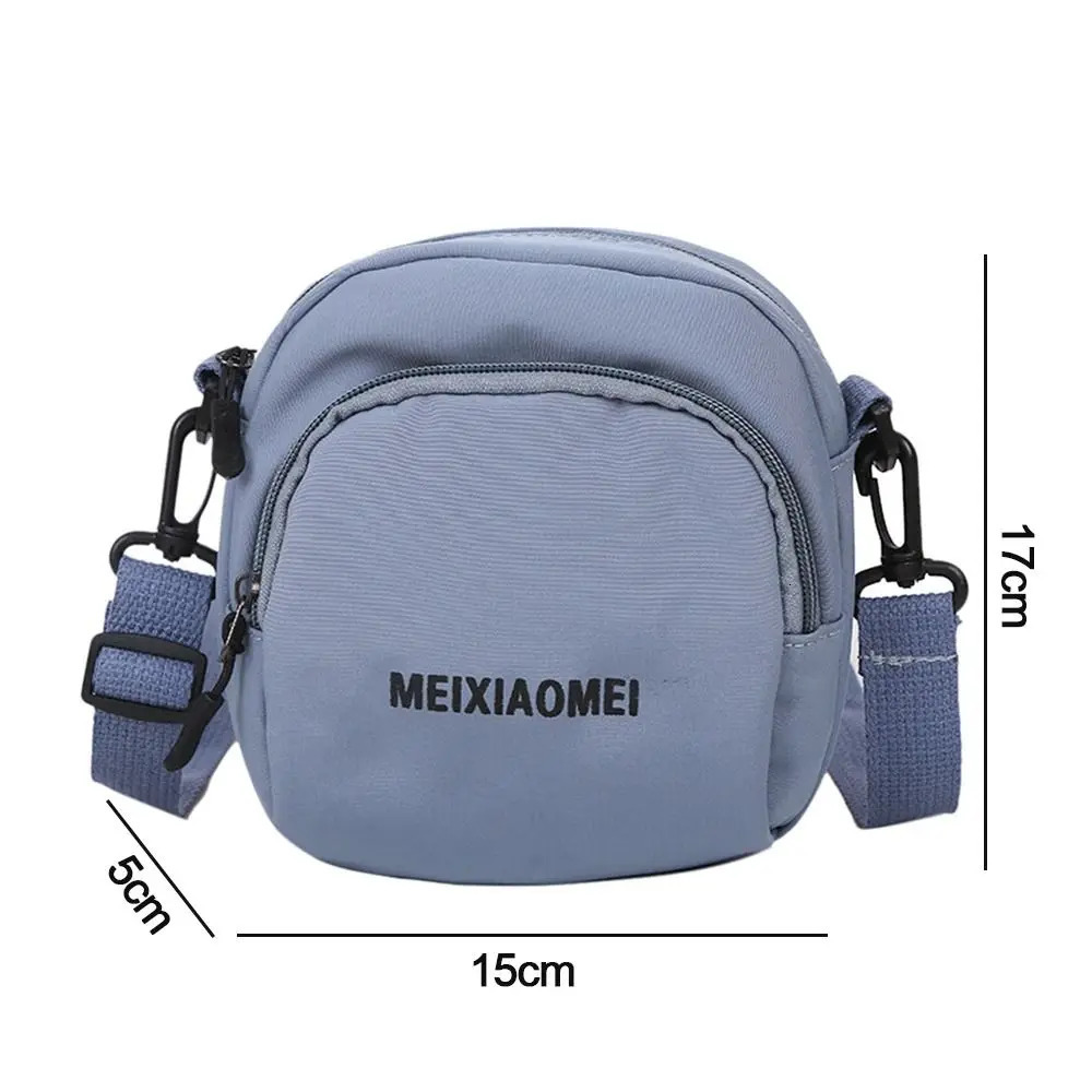 Fashion Casual Zipper Phone Pouch Solid Color Canvas Mini Handbag Shoulder Bag Crossbody Travel Messenger For Women Men 260311