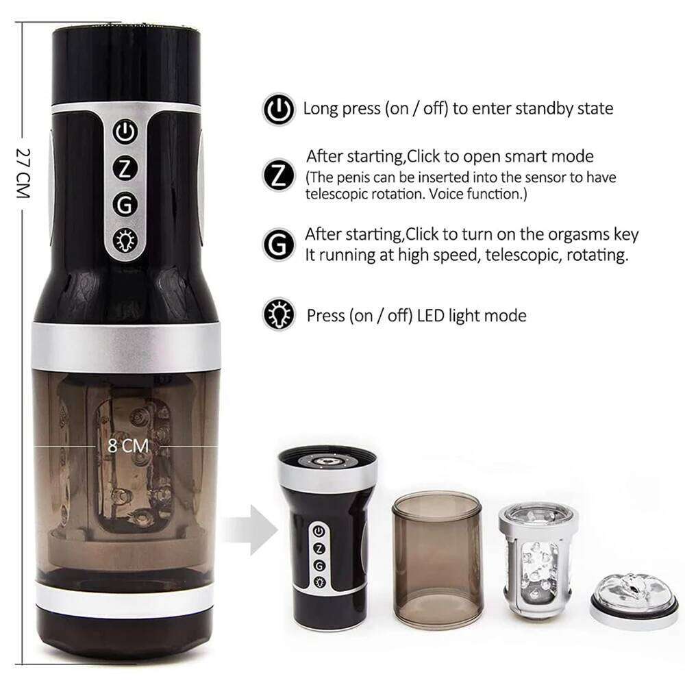Automatic Male Masturbator Telescopic Rotation Vagina Masturbation Equipment Sex Toys Men Goods for Adults Piston Mastubator Z260312