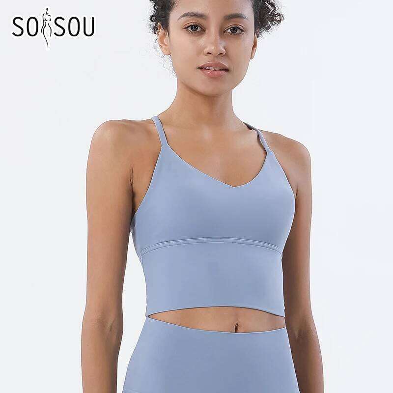 SOISOU S-XL Nylon Bralette Breathable Underwear Sports Leggings For Women Sexy Top Bra 10 Colors 26Y0312