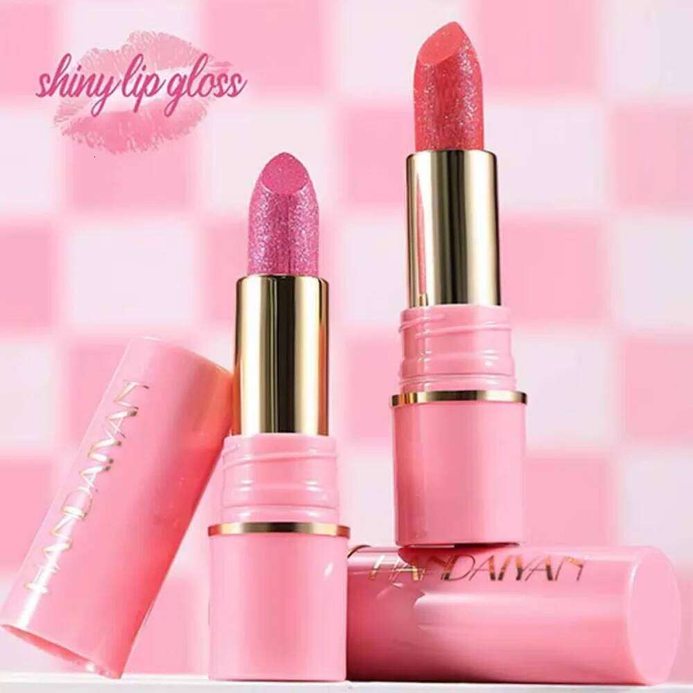 8-Color Non Stick Cup Pearl Lipstick With Flash, Long-Lasting, Easy To Color Diamond Lipstick, Dark Halloween Style W260311