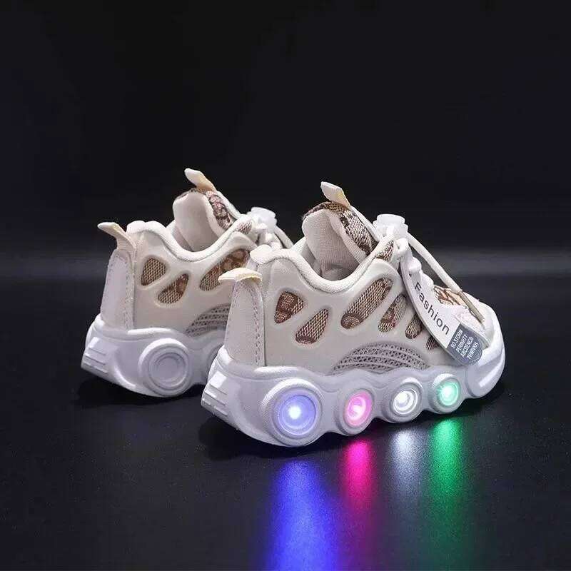 Kids Boys Sneakers Leather Waterproof Air Mesh Shoes White Children Sport Running Girls Sneaker Teen Brand School Trainers H260312