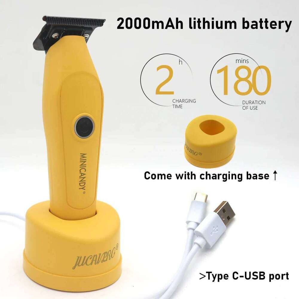 JUCAI Professional Clipper Kit for Men with Brushless Motor DLC Blade 10000RPM With Base Charger Barber Hair Cutt Machines C260312