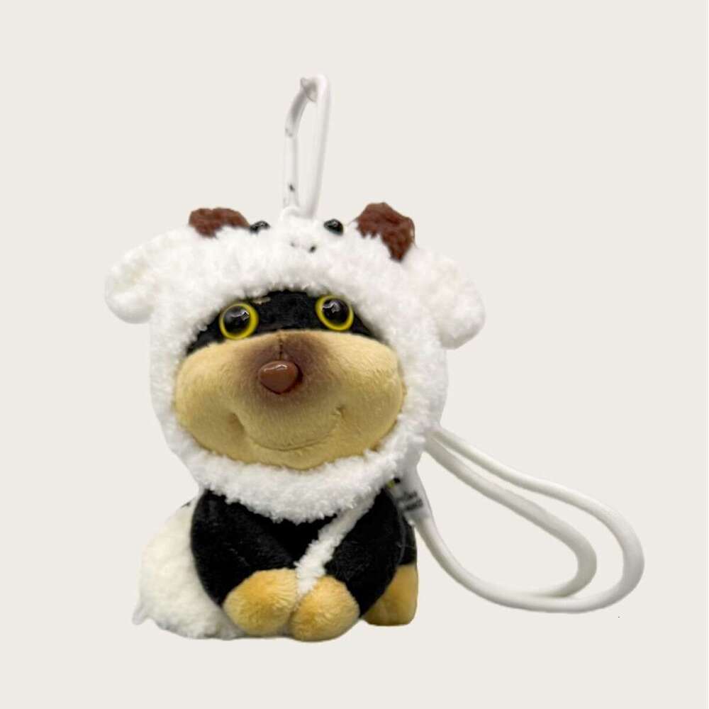 New Plush Keychain, Puffy Face Bee Dog Doll, Bag Pendant, Backpack Ornament, Gift Wholesale