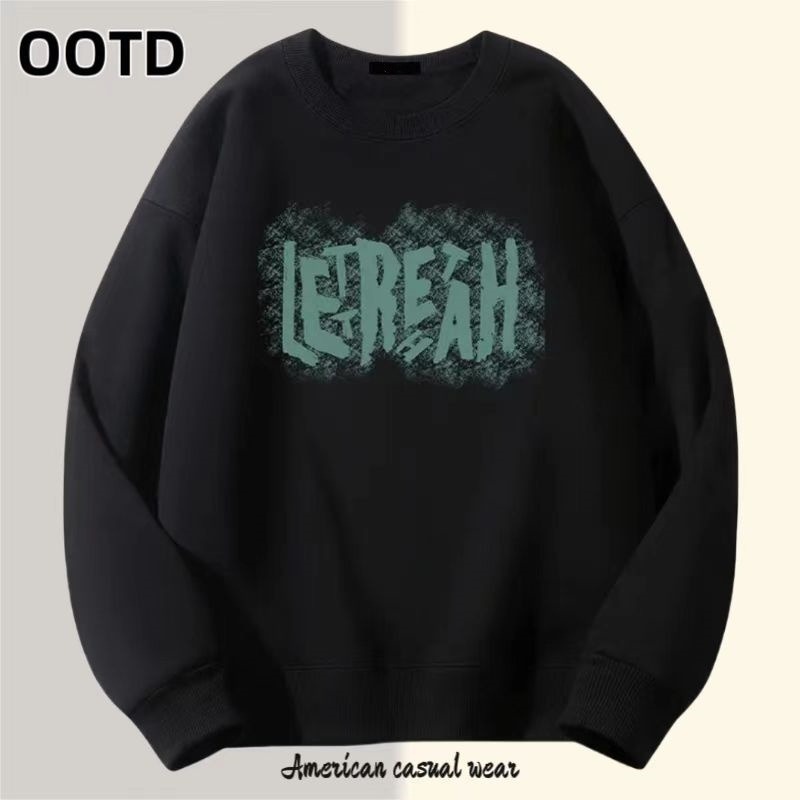 Heavyweight Design Designer Hoodie Style Trendy Casual Sweatshirt For Men Autumn Winter Round Neck Loose Fit Versatile Long Sleeve Top Couple Style