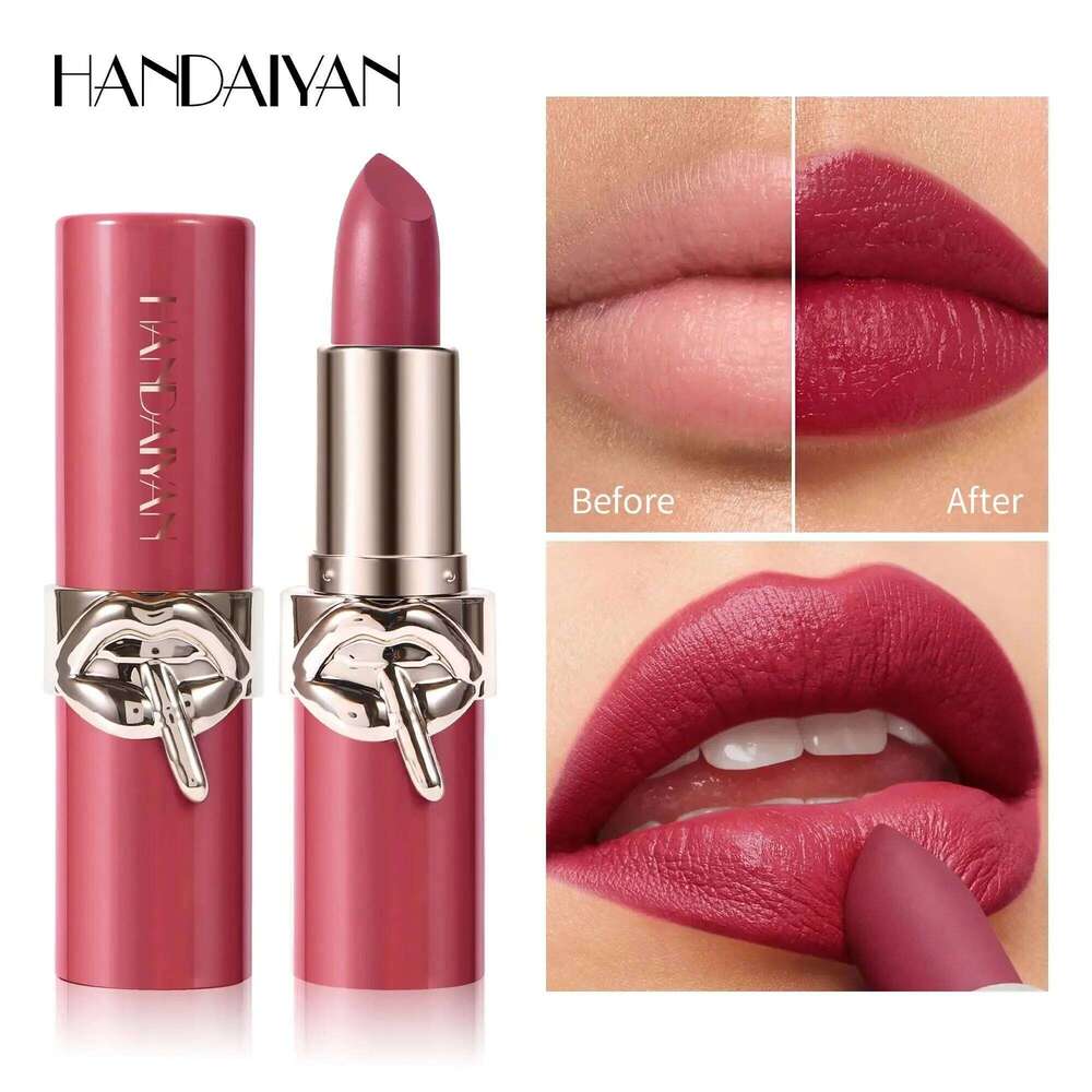 Long Lasting Velvet Lipstick Creamy Moisturizing Waterproof Non Stick Cup Rich Color 6 Shades Smooth Lip Makeup Women W260311