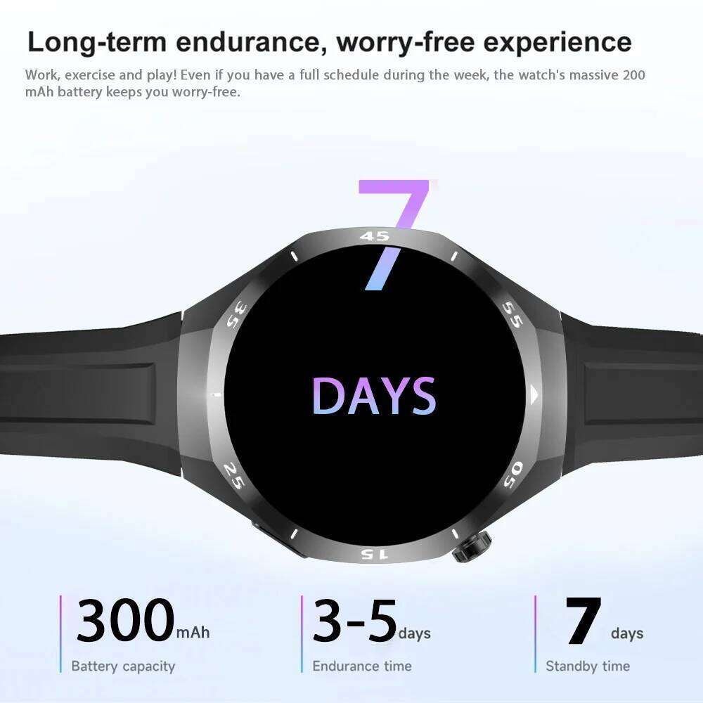 LAXASFIT 2025 New Men's 1.52 HD Screen Bluetooth Talk Heart Rate Monitor Men Women NFC Outdoor Sports Smart Watch
