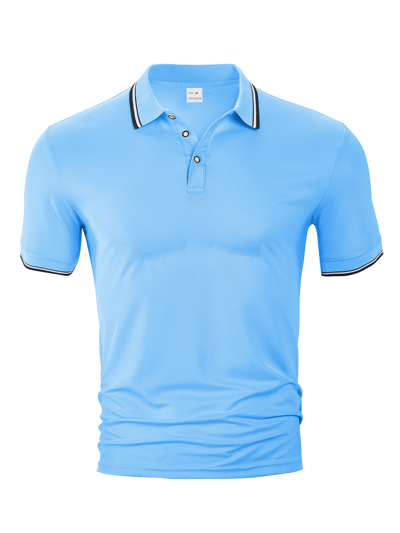 Short sleeved men's polo shirt summer loose casual breathable collar printed advertisement Tee shirt