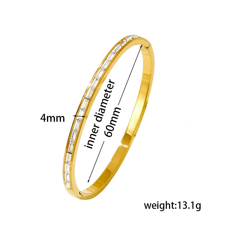 Luxury Brand Designer Jewelry New Fashion Square Diamond Bracelet European And bracelet American Light Luxury Design High-End Elegance For Women