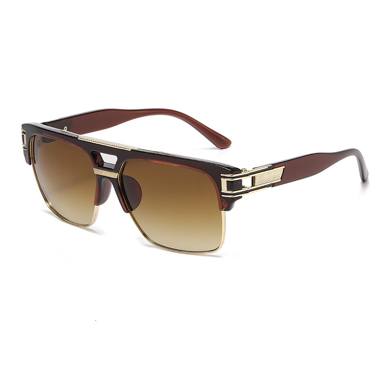 New square-frame blue polarized sunglasses, UV protection, outdoor sports, fashionable wear, sun protection eyewear