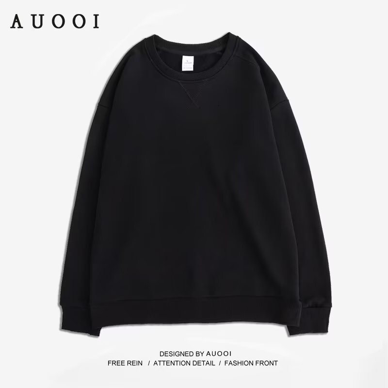 New Spring And Autumn Solid Color Cotton-blend Designer Hoodie Heavyweight Sweatshirt Loose Casual Style For Men And Women Couple's Version Inver