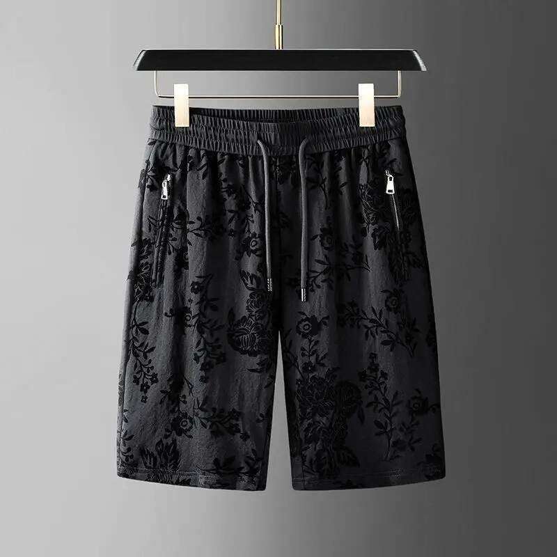 Men's Clothing Summer High Quality Sports Leisure Suit Short-Sleeved Shorts Fashion Brand Printed Two-Piece Set