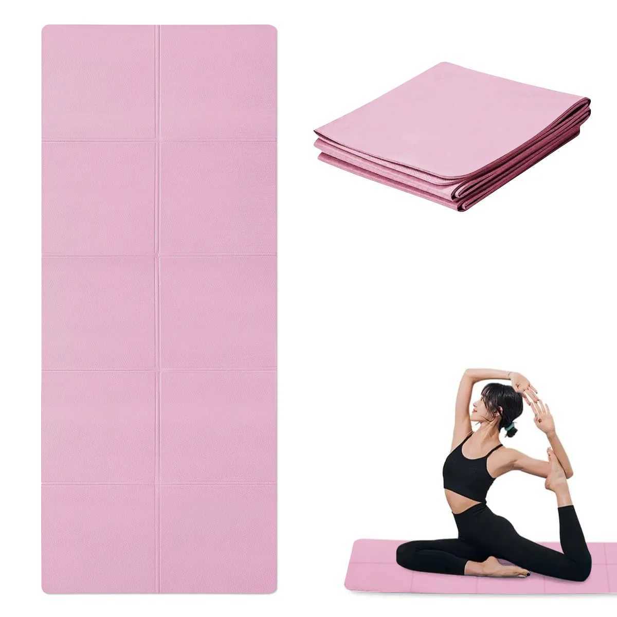 FoldabLE Yoga Mat Eco Friendly EVA Folding Travel FitnESS Exercise Mat 3/4/6mm ThicknESSes for Yoga Pilates Workouts M260312