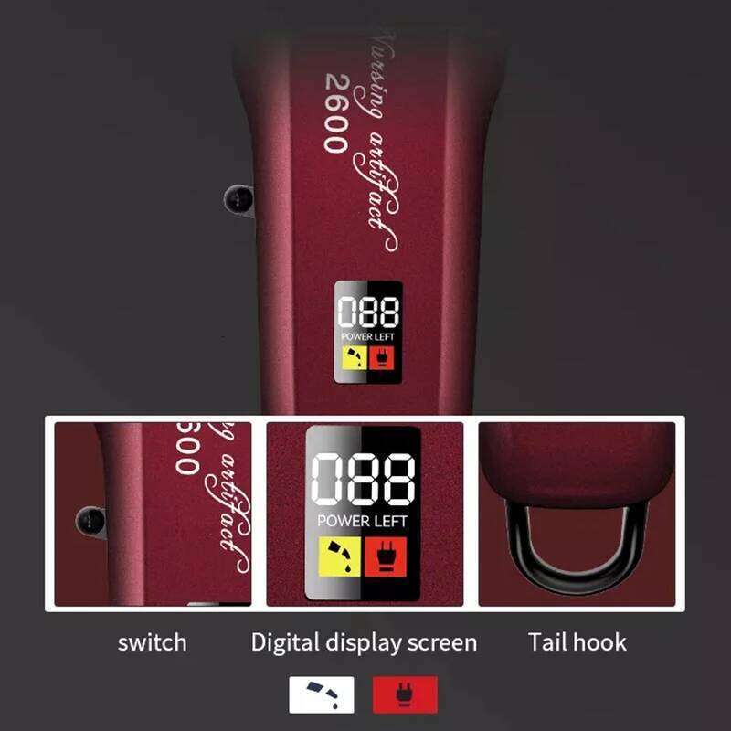 Kemei KM-2600PG Magic Clipper Cordless Powerful Haircut Top Quality Barber Cutting Machine Hair Trimmer LCD Display C260312