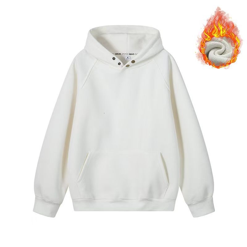 Heavy-duty Button-up Hooded Sweatshirt For Designer Hoodie Men And Women Autumn/Winter Trendy Brand Oversized Loose-fitting Fleece-lined Cotton Hoodie