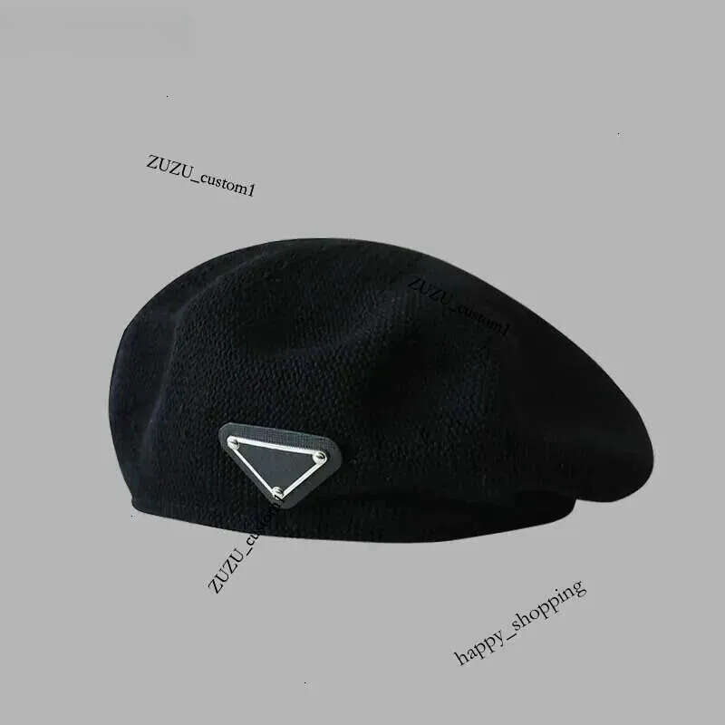 Designer Womens Berets Fashion Inverted Ice Silk Beret Vintage Thin Knitted Summer Mesh Bud Straw Flat Top Hat