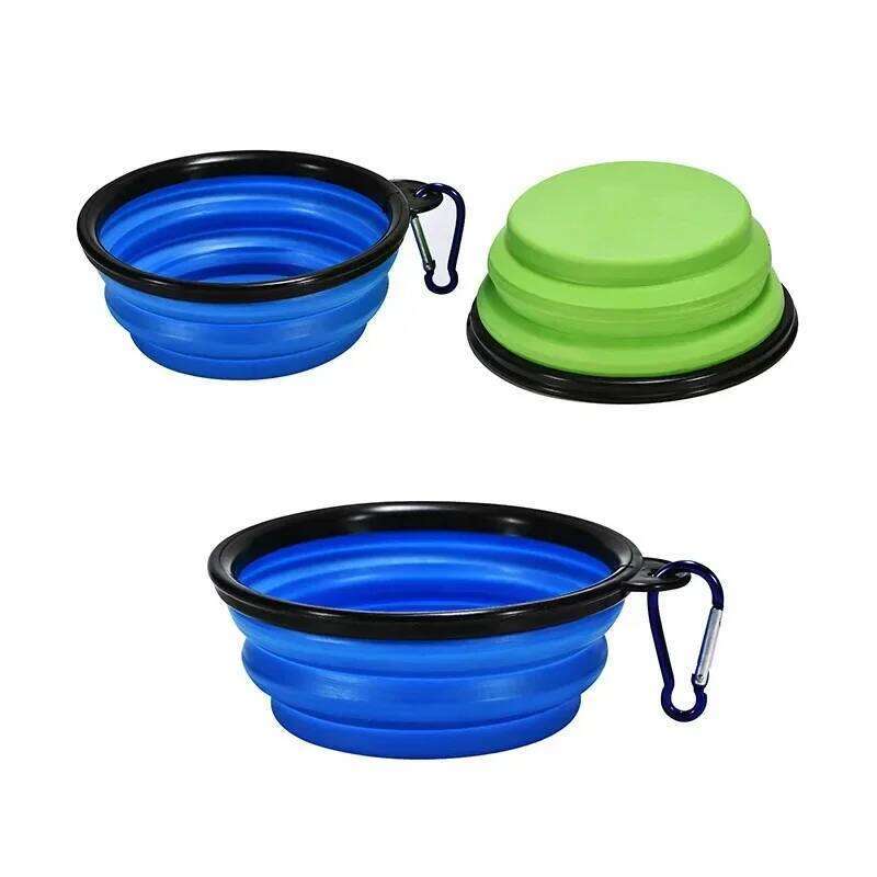 Cuenco plegable mascotas de 350mL, suministros perros, cuenco porttil para viajes al aire libre, dog accessories 26Y0312
