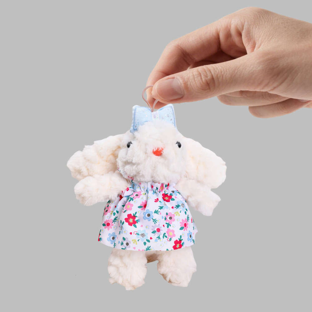 Lop-eared Bunny Plush Toy, Long-eared Rabbit Doll, Cute Bag Pendant, Keychain, Douyin Strawberry Bear