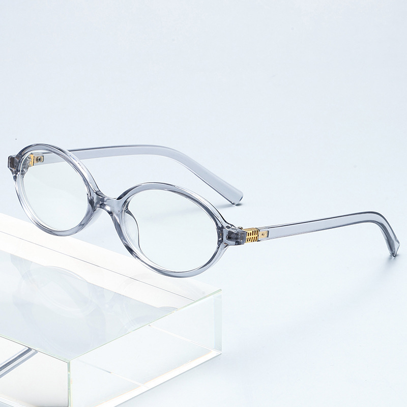 New Eyeglass Nerd Myopia Oval Flat Small Retro Korean Style Plain Glasses Frame for Women