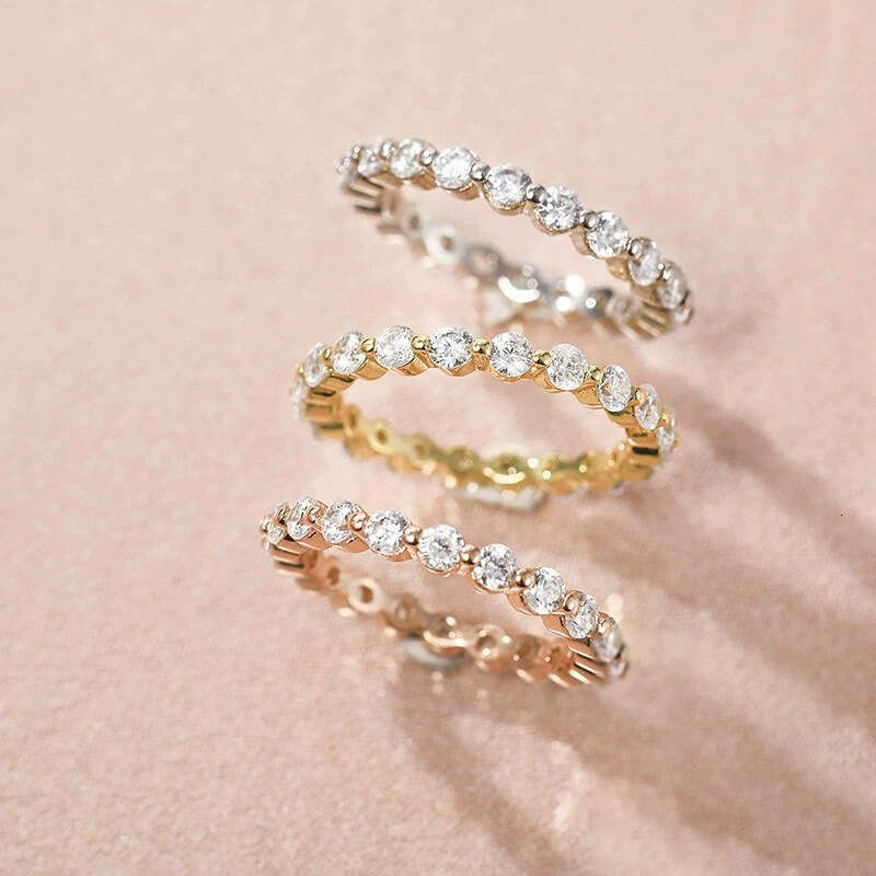 Fashion Jewelry Sterling Silver Zirconia Ring Exquisite Design Minimalist Style Engagement/Wedding/Party Elegant Gift Versatile Fashion Women's Ring