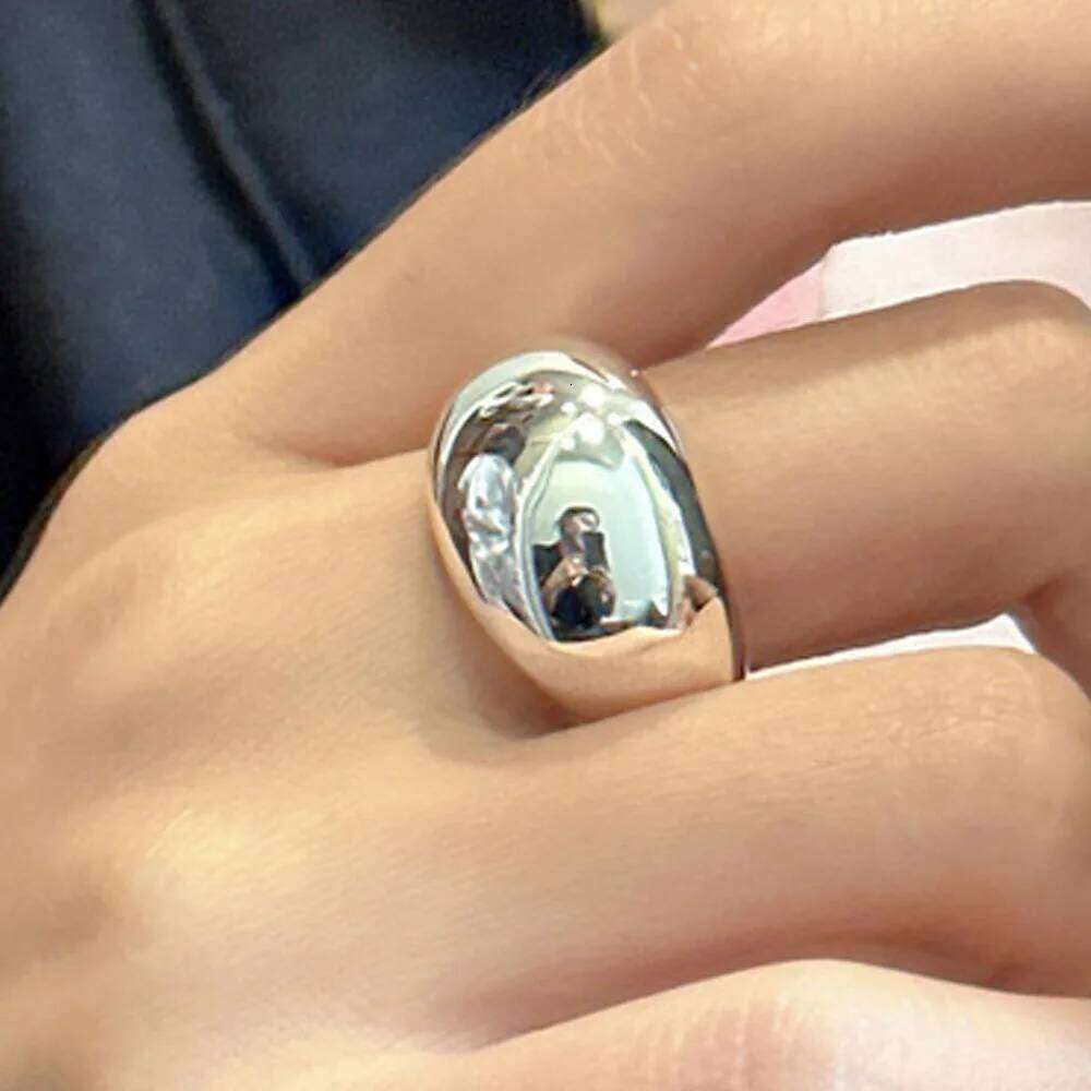 925 Sterling Silver Unique Women Jewelry Finger Adjustable Vintage Smooth Ball Ring For Party Birthday Gift H260312