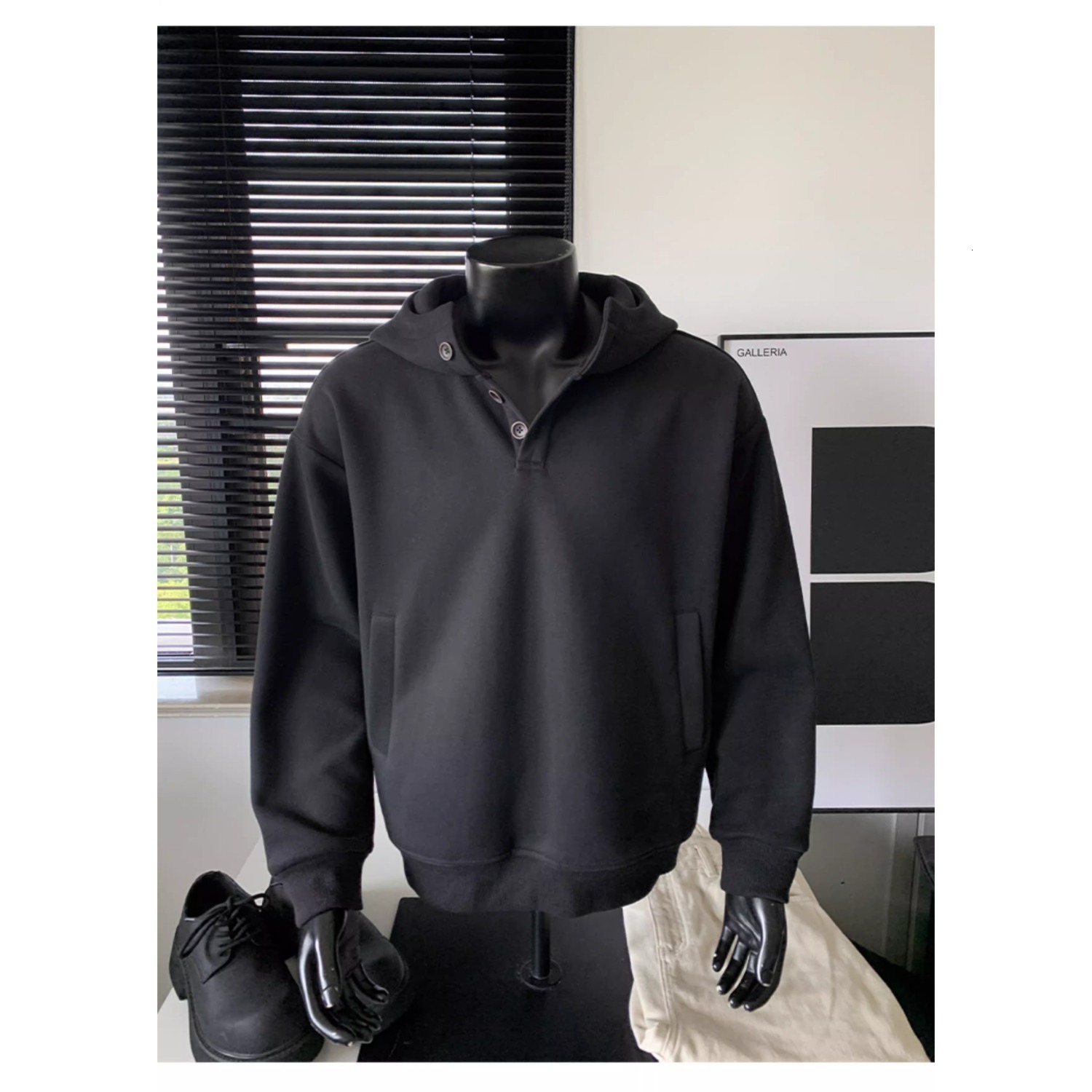 Casual And Stylish Long-sleeved Hooded Button-up Sweatshirt New Designer Hoodie Versatile Ins Harajuku Artistic Simple Trendy Style