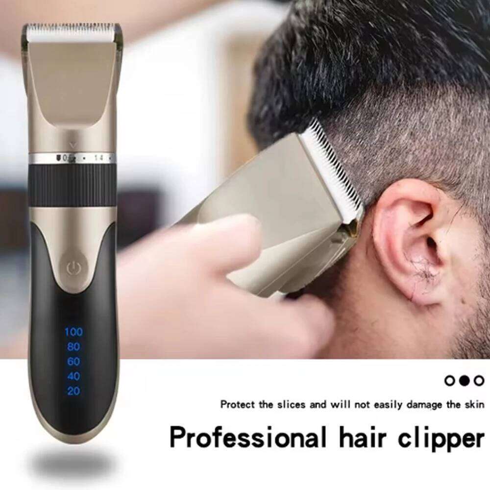 Professional electric men barber beard rechargeable clippers ceramic blades hair trimmer Adult Kid C260312