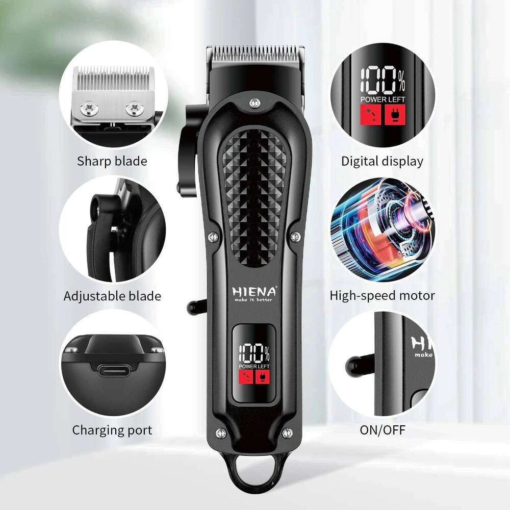 Electric Clipper Rechargeable Cordless Haircut Barber Professional Trimmer for Men Hair Cutting Machine best gift C260312