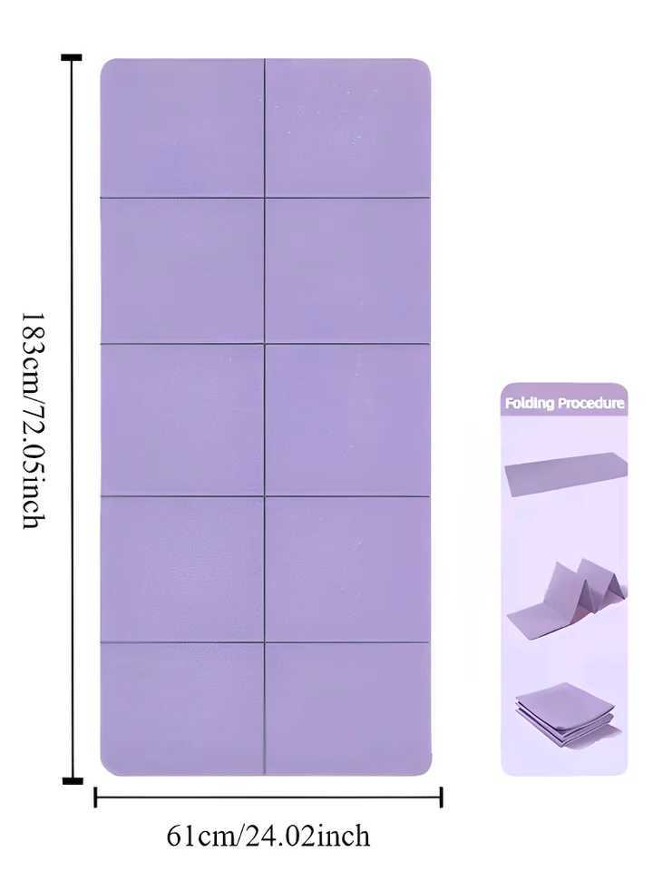 Foldable Yoga Mat Mute Eco Friendly Folding Travel Fitness Exercise Double Sided Non-Slip For Pilates Floor Workouts Dance M260312