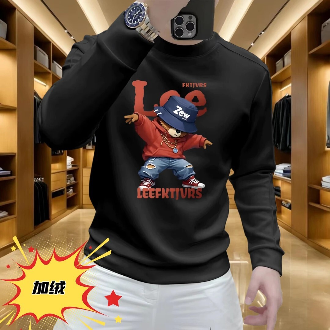 New Utumn Nd Winter Fshion Trendy Printed Swetshirt For Men Stylish Pullover With Round Designer Hoodie Neck Nd Long Sleeves Csul Nd Verstile Top