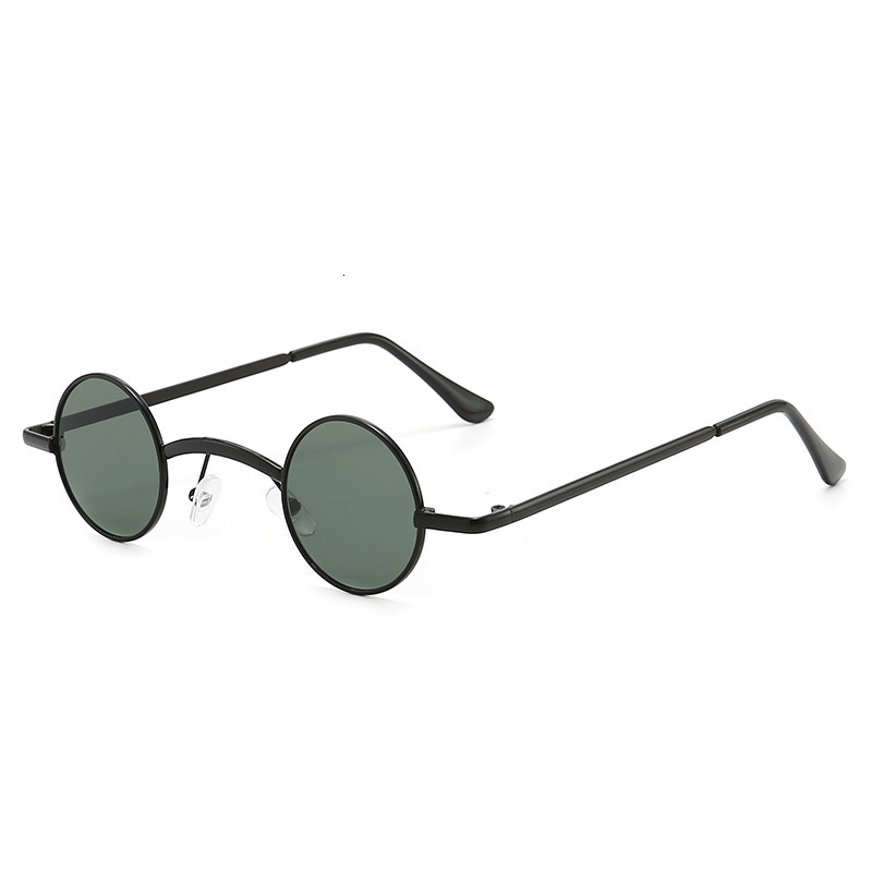 Small Round Frame Punk Metal Hip-Hop Sunglasses Retro TikTok Street Style Prince Glasses
