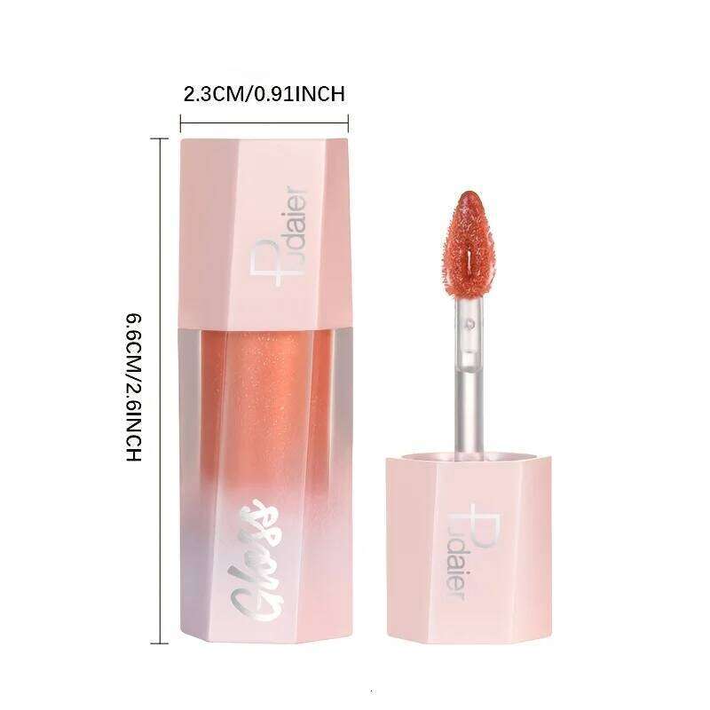 Four-color liquid lipstick, cup-proof lip gloss without fading, moisturizing natural, suitable for autumn and winter seasons W260311