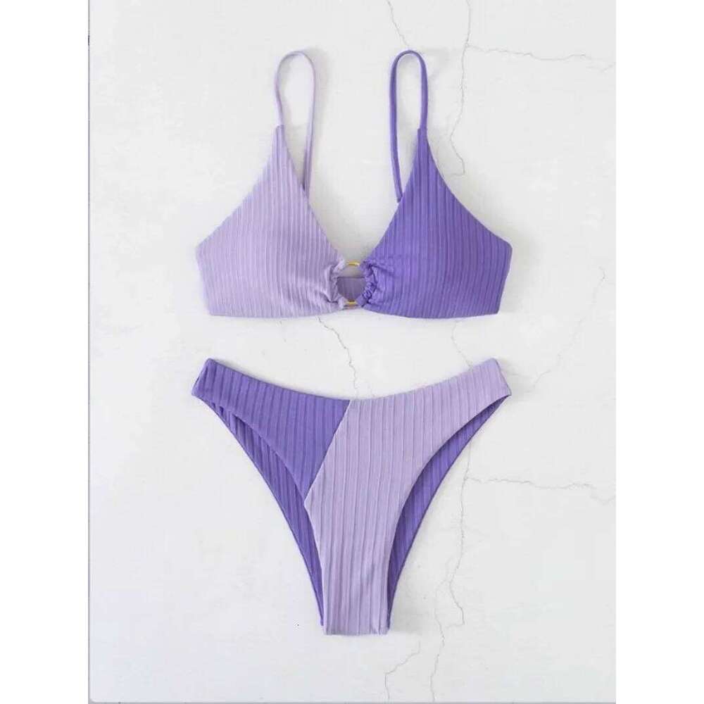 2024 Sexy Bikinis Women's Swimwear Waist Swimsuits High Cut Bathing Suits Push Up Beach Bikini Set Female Biquini Y260303