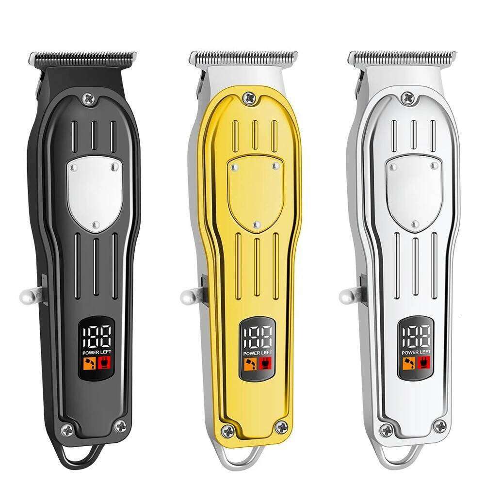 Clippers Professional Cordless Men Barber Cutting Kit Wireless LCD Display Hair Trimmers Rechargeable for Family C260312