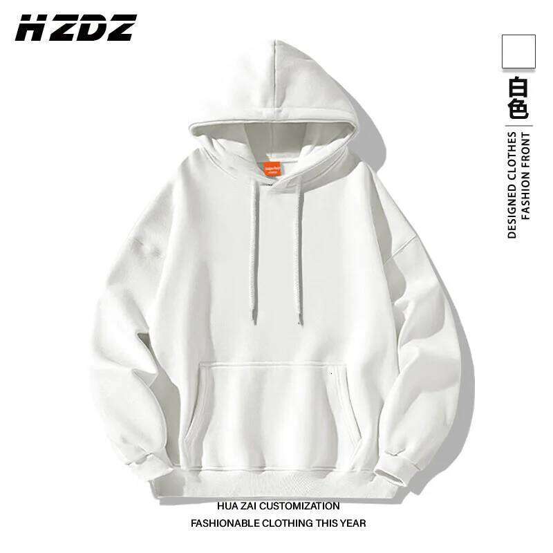 Solid-color Men Women Pullover Hoodie Outdoor Street Casual Fashion Sport Loose Versatile Comfort Autumn Winter Sweatshirt Top
