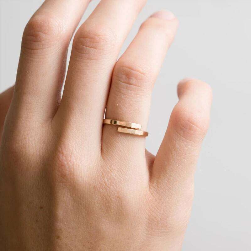 Minimalist Open Rings For Women Stainless Steel Gold Plated Ring Women's and Men's Finger Accessories Jewelry Gift Wholesale H260312